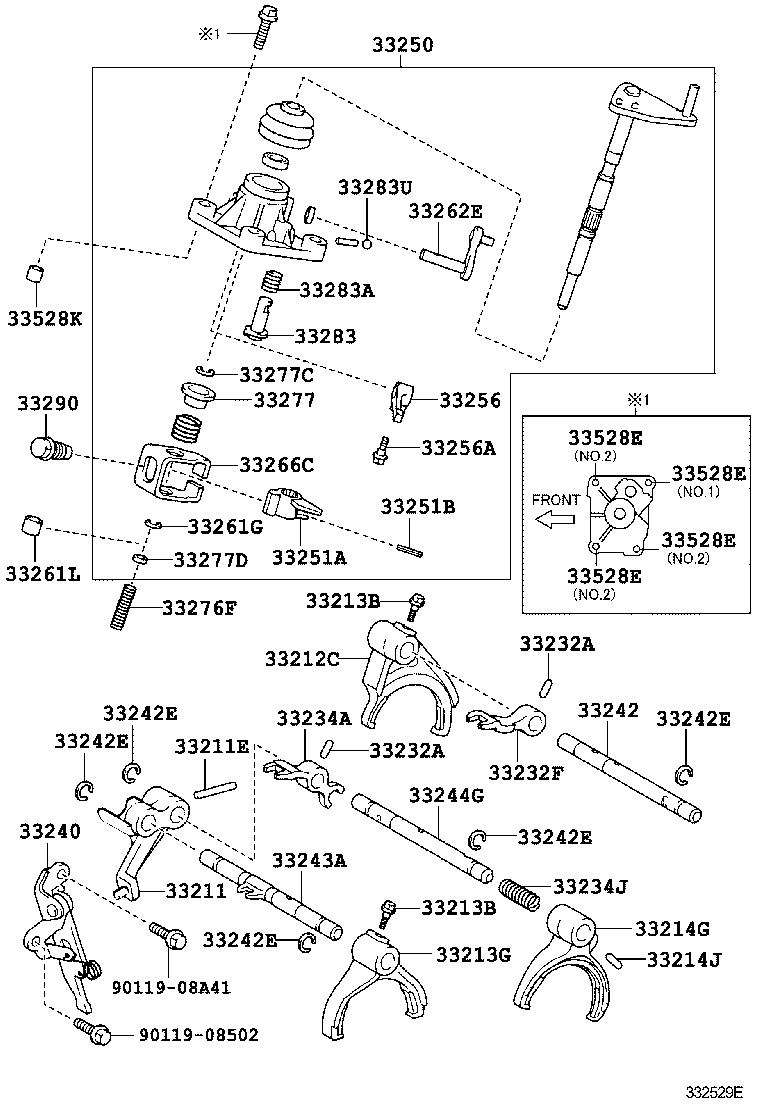  AYGO |  GEAR SHIFT FORK LEVER SHAFT MTM