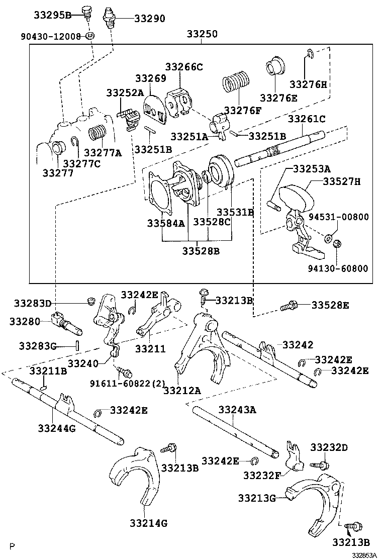  CAMRY |  GEAR SHIFT FORK LEVER SHAFT MTM
