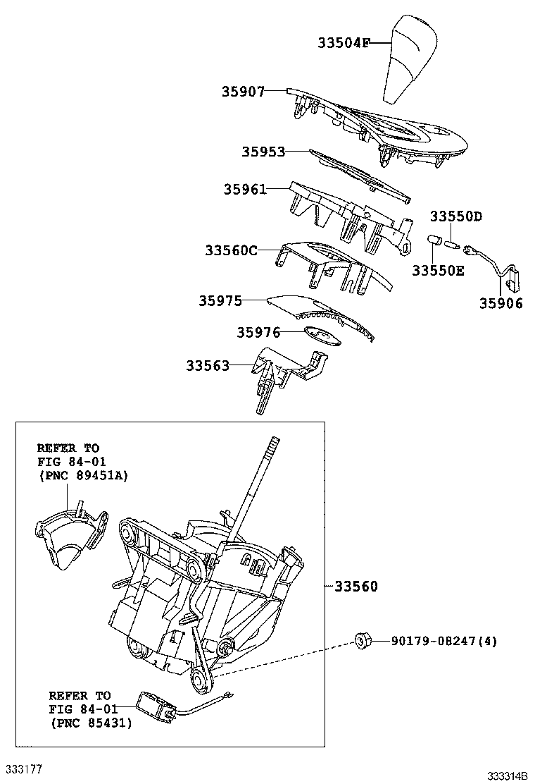  AURIS HYBRID UKP |  SHIFT LEVER RETAINER