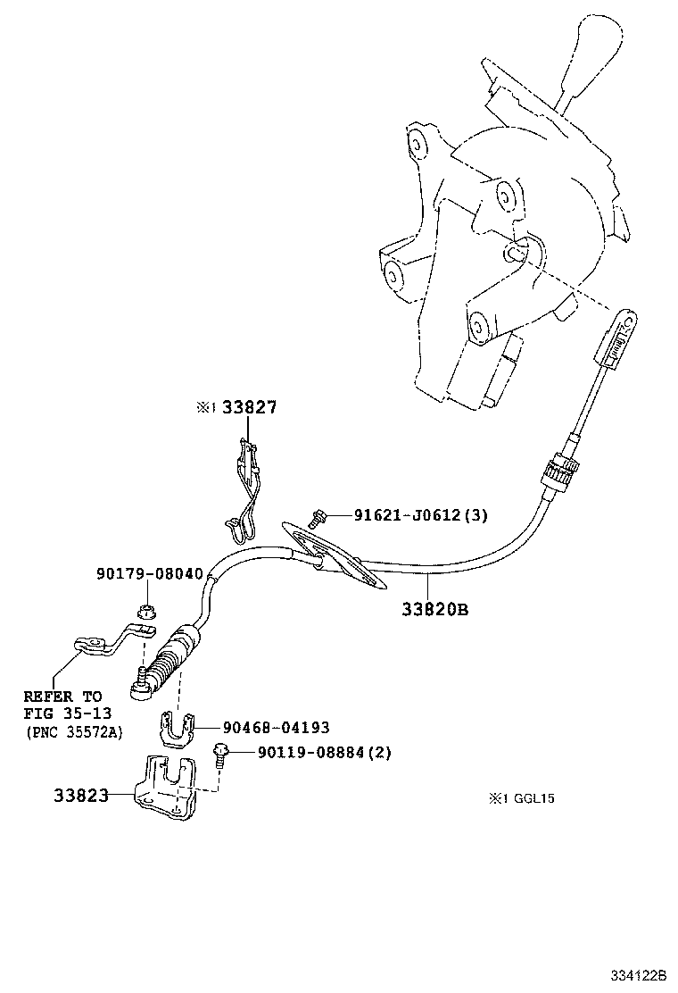  RX270 350 450H |  SHIFT LEVER RETAINER