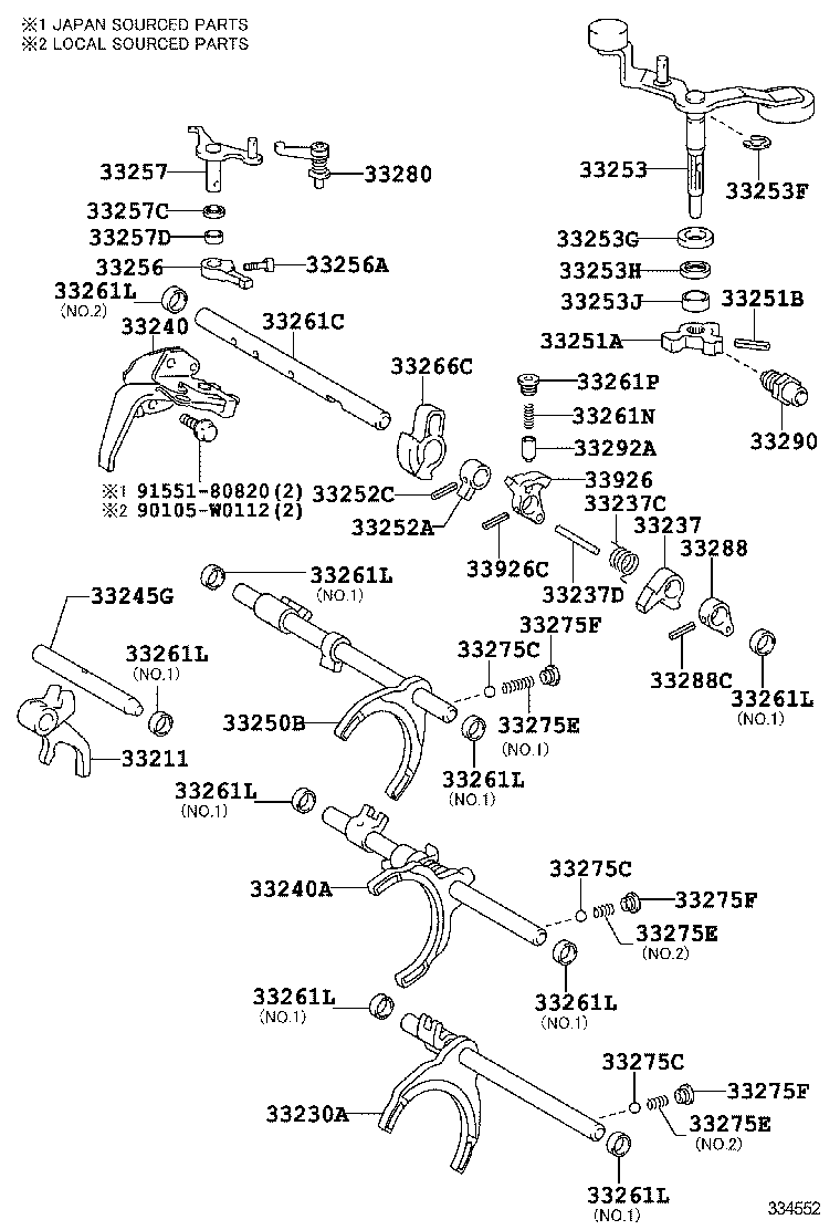  YARIS FRP |  GEAR SHIFT FORK LEVER SHAFT MTM