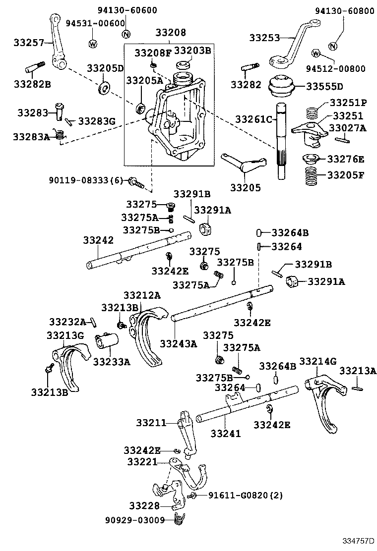 DYNA | GEAR SHIFT FORK LEVER SHAFT MTM
