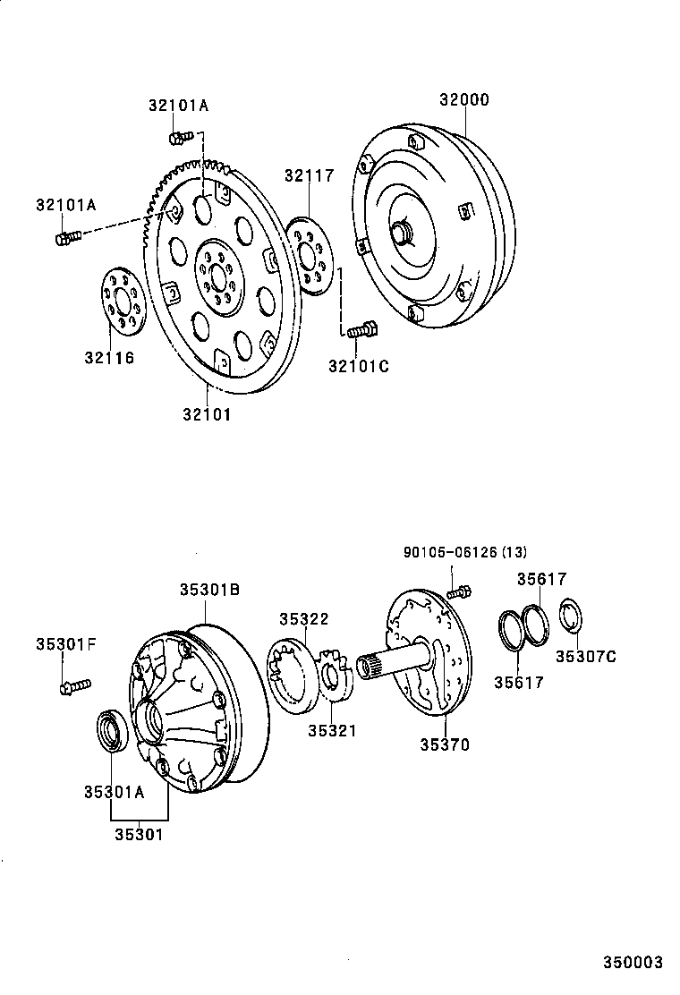  LAND CRUISER 100 |  TORQUE CONVERTER FRONT OIL PUMP CHAIN ATM