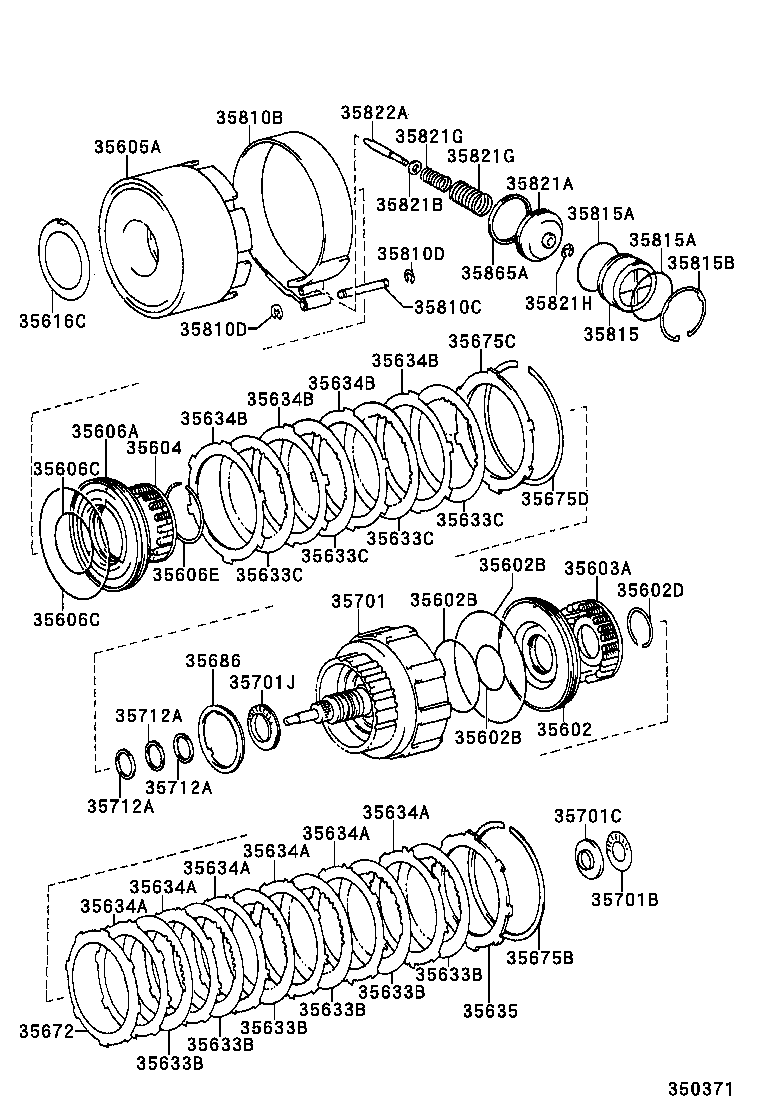  LAND CRUISER 100 |  BRAKE BAND MULTIPLE DISC CLUTCH ATM