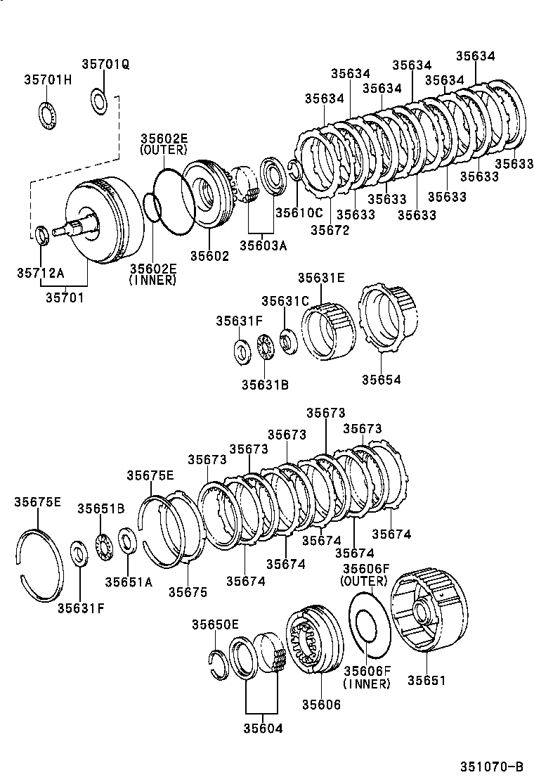  LAND CRUISER 100 |  BRAKE BAND MULTIPLE DISC CLUTCH ATM