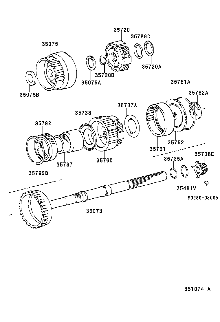  LAND CRUISER 100 |  PLANETARY GEAR REVERSE PISTON COUNTER GEAR ATM