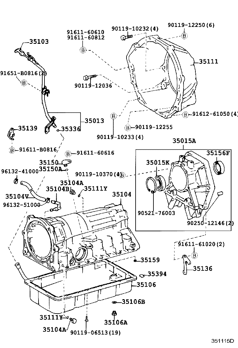  LAND CRUISER 100 |  TRANSMISSION CASE OIL PAN ATM