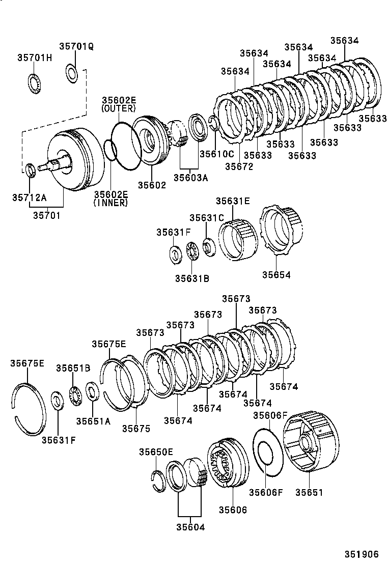  LAND CRUISER 100 |  BRAKE BAND MULTIPLE DISC CLUTCH ATM