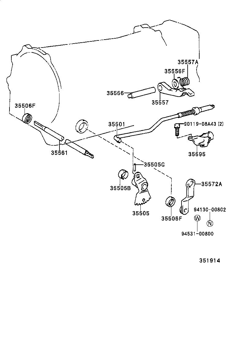  LAND CRUISER 100 |  THROTTLE LINK VALVE LEVER ATM
