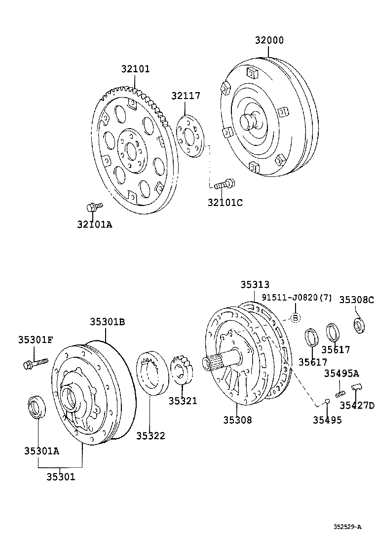  LAND CRUISER 100 |  TORQUE CONVERTER FRONT OIL PUMP CHAIN ATM
