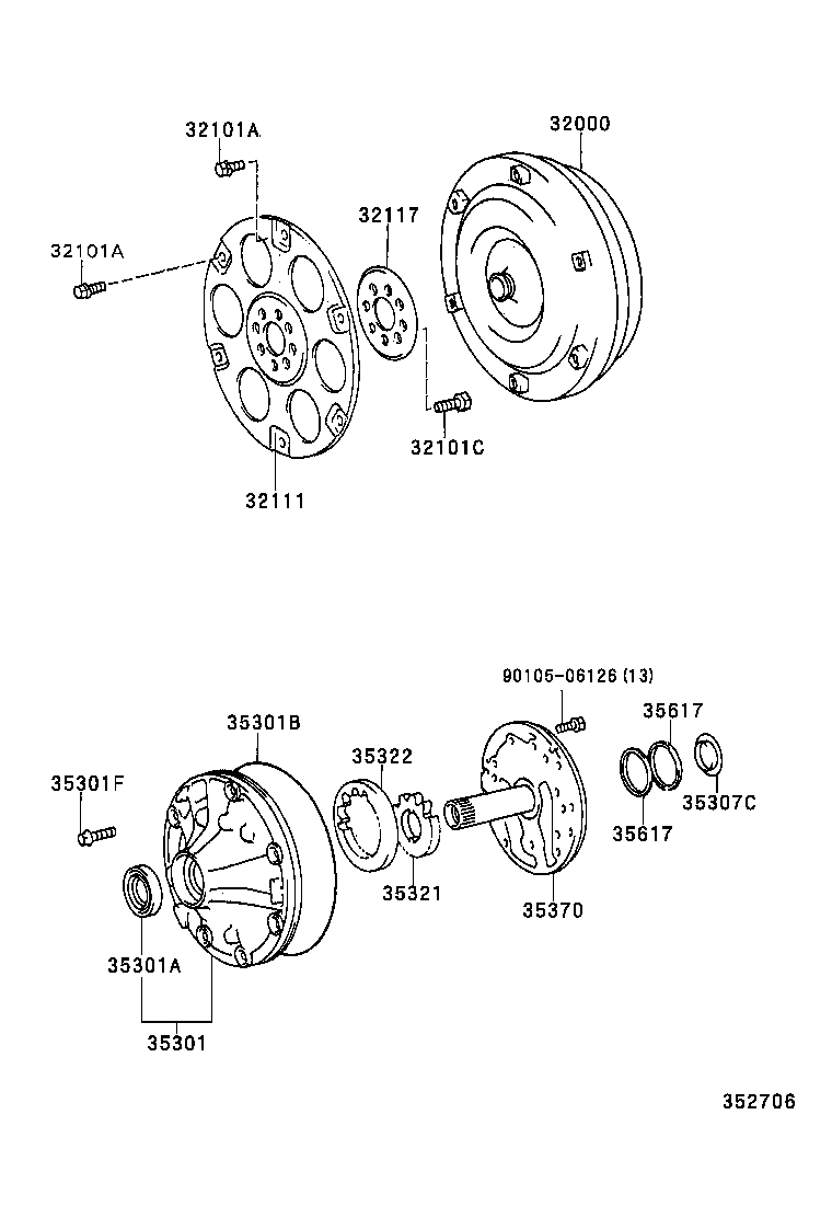  LAND CRUISER 120 |  TORQUE CONVERTER FRONT OIL PUMP CHAIN ATM