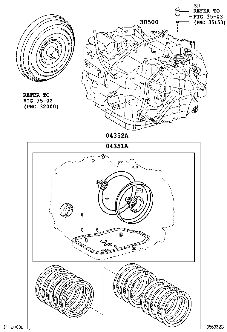 RX270 350 450H | TRANSAXLE OR TRANSMISSION ASSY GASKET KIT ATM