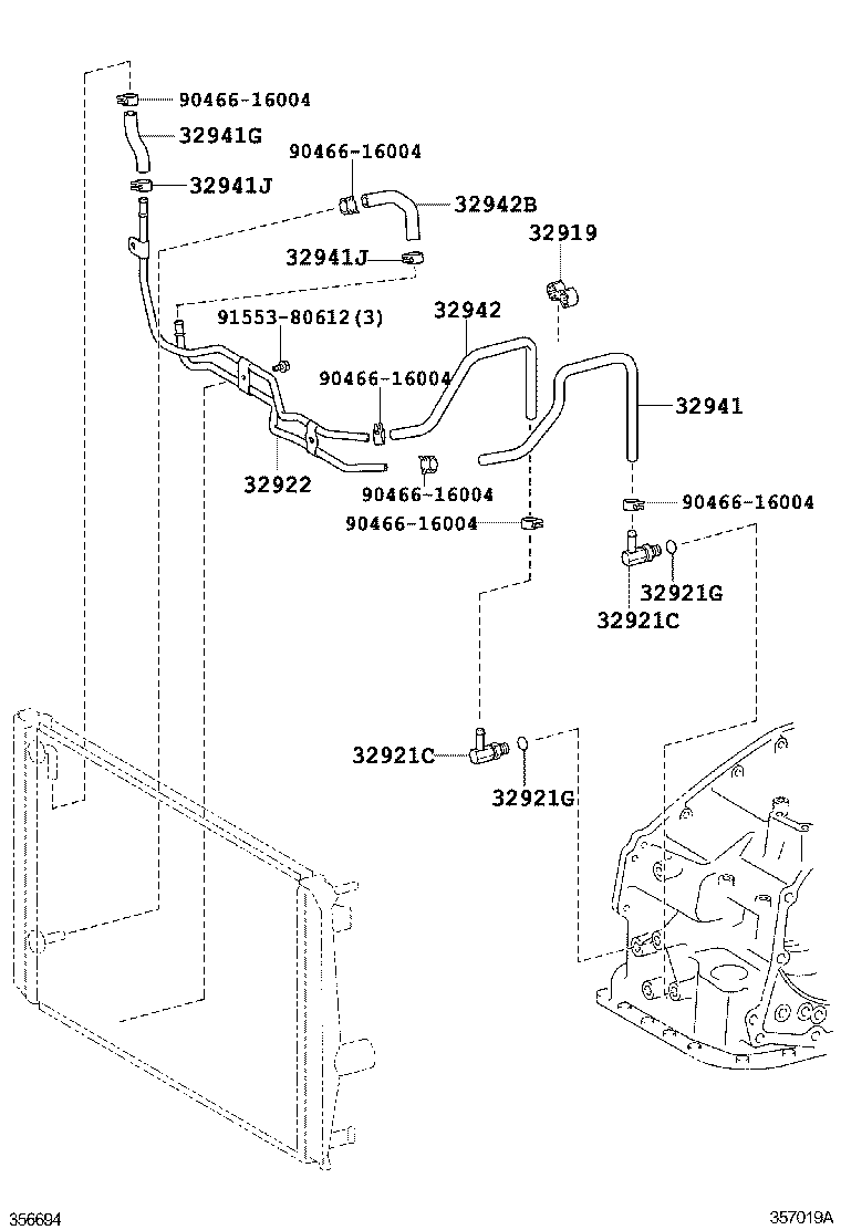  PREVIA TARAGO |  OIL COOLER TUBE ATM