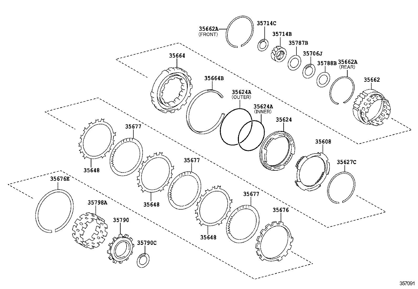  RAV4 |  CENTER SUPPORT PLANETARY SUN GEAR ATM