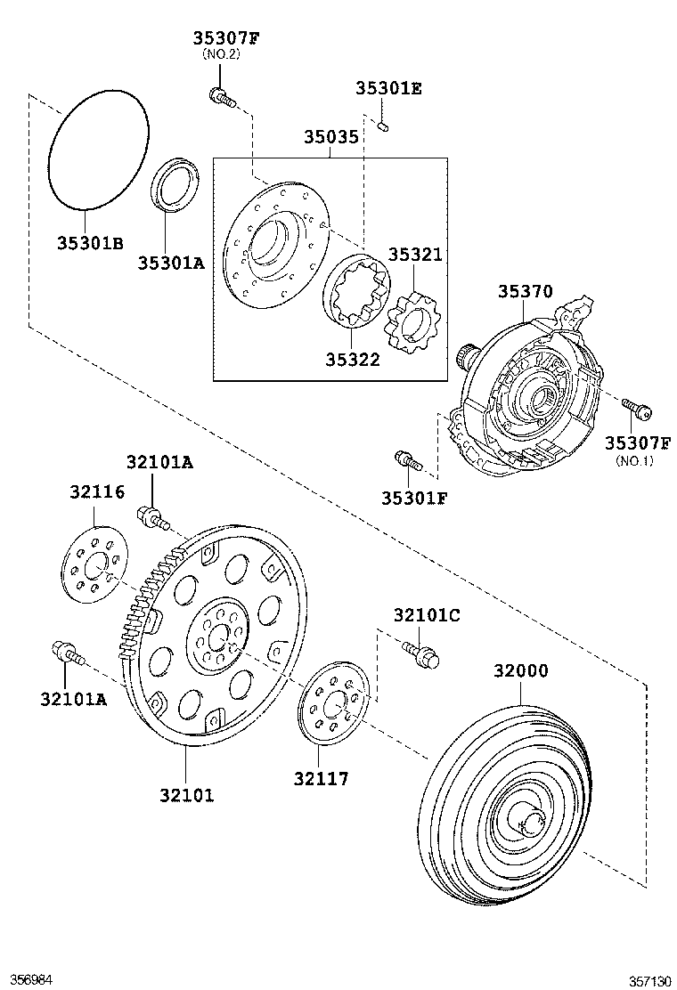  AVENSIS |  TORQUE CONVERTER FRONT OIL PUMP CHAIN ATM