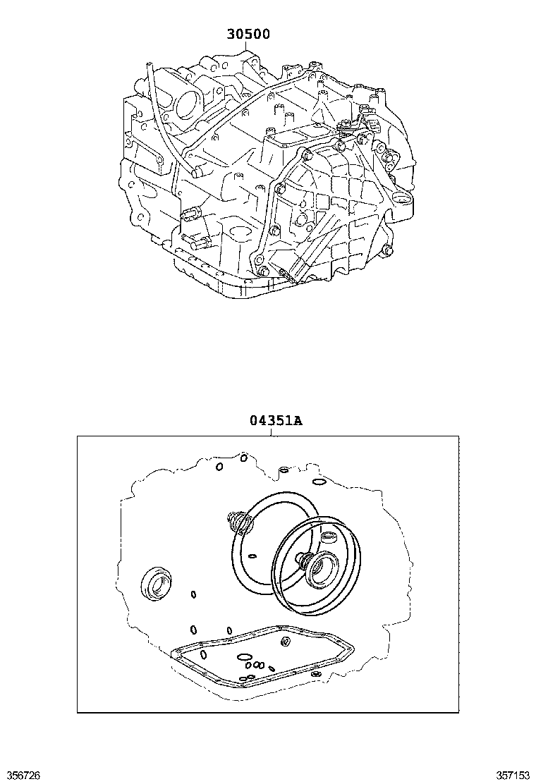  AVENSIS |  TRANSAXLE OR TRANSMISSION ASSY GASKET KIT ATM