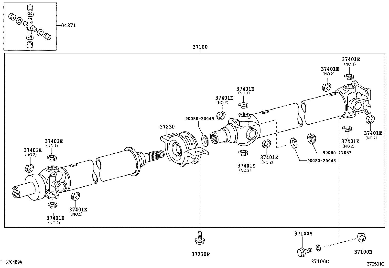  HILUX |  PROPELLER SHAFT UNIVERSAL JOINT