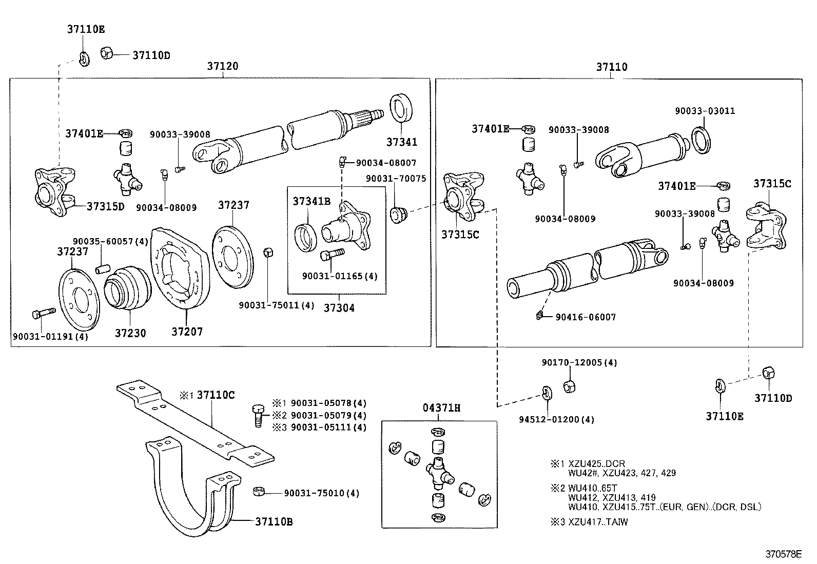  DYNA |  PROPELLER SHAFT UNIVERSAL JOINT