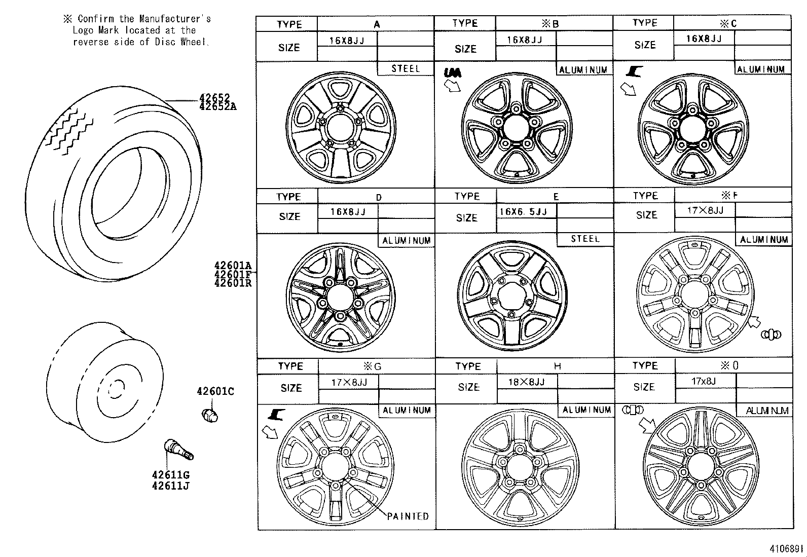  LAND CRUISER 100 |  DISC WHEEL WHEEL CAP