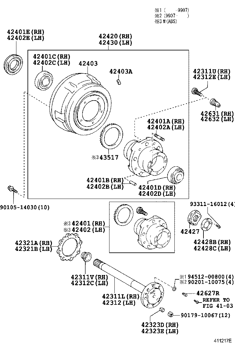  COASTER |  REAR AXLE SHAFT HUB