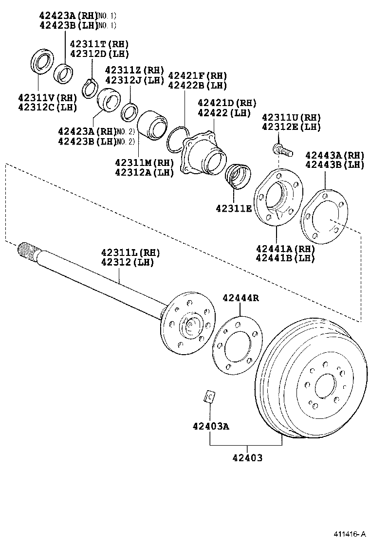  DYNA |  REAR AXLE SHAFT HUB