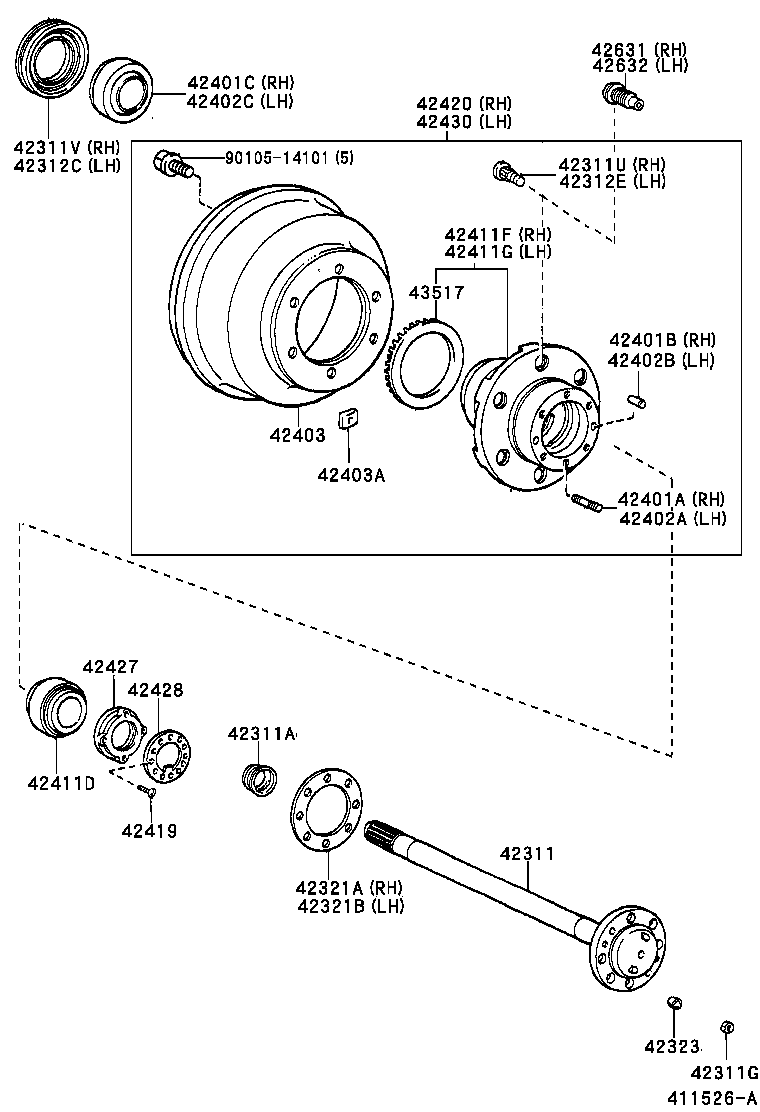  DYNA |  REAR AXLE SHAFT HUB
