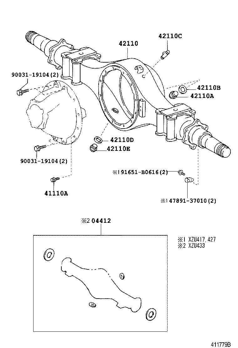  DYNA |  REAR AXLE HOUSING DIFFERENTIAL