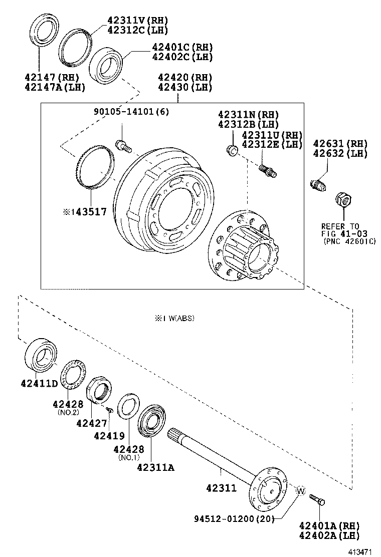  DYNA |  REAR AXLE SHAFT HUB