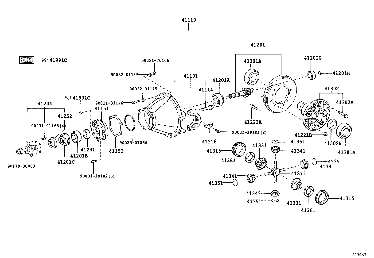  DYNA |  REAR AXLE HOUSING DIFFERENTIAL