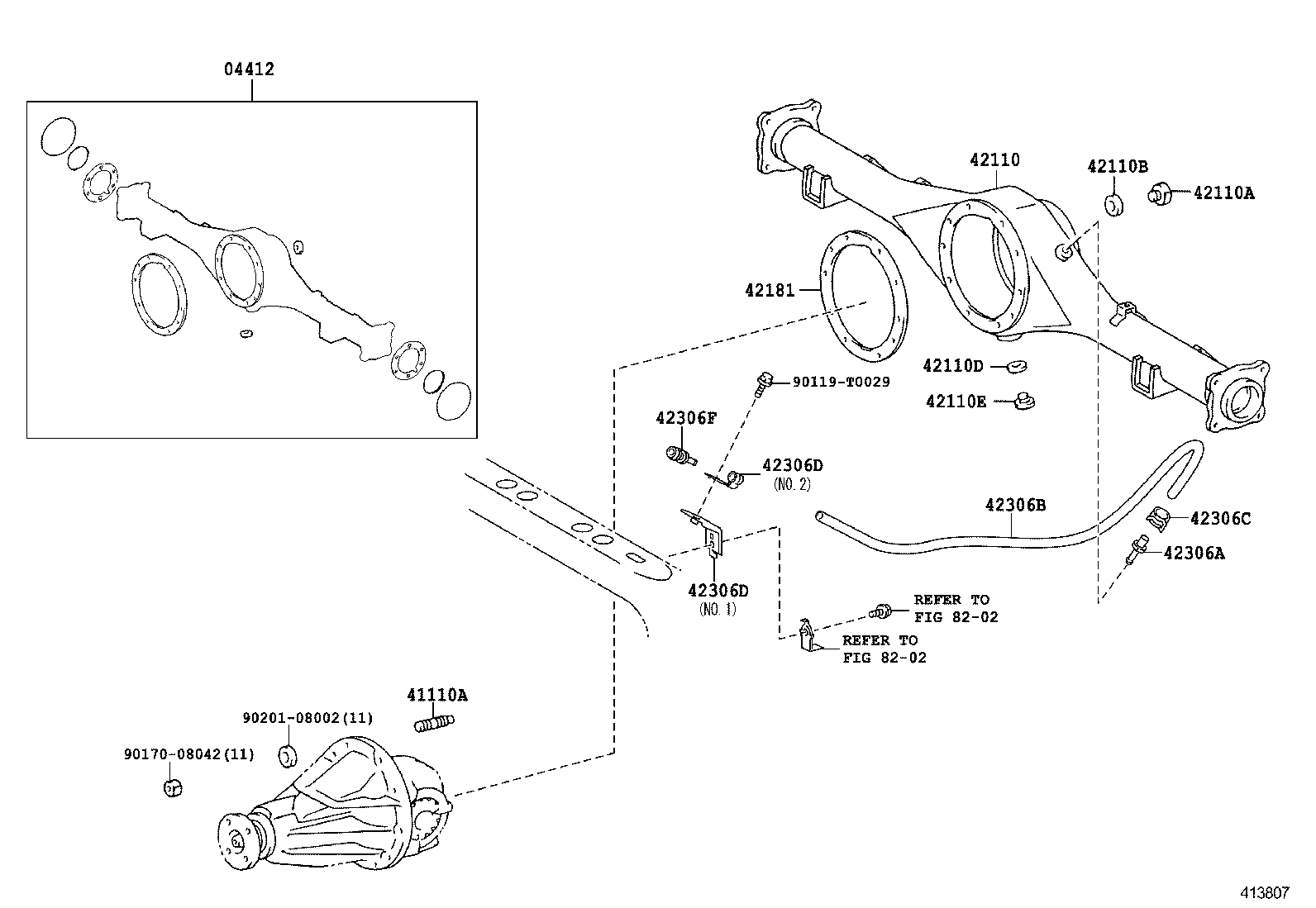  HILUX |  REAR AXLE HOUSING DIFFERENTIAL