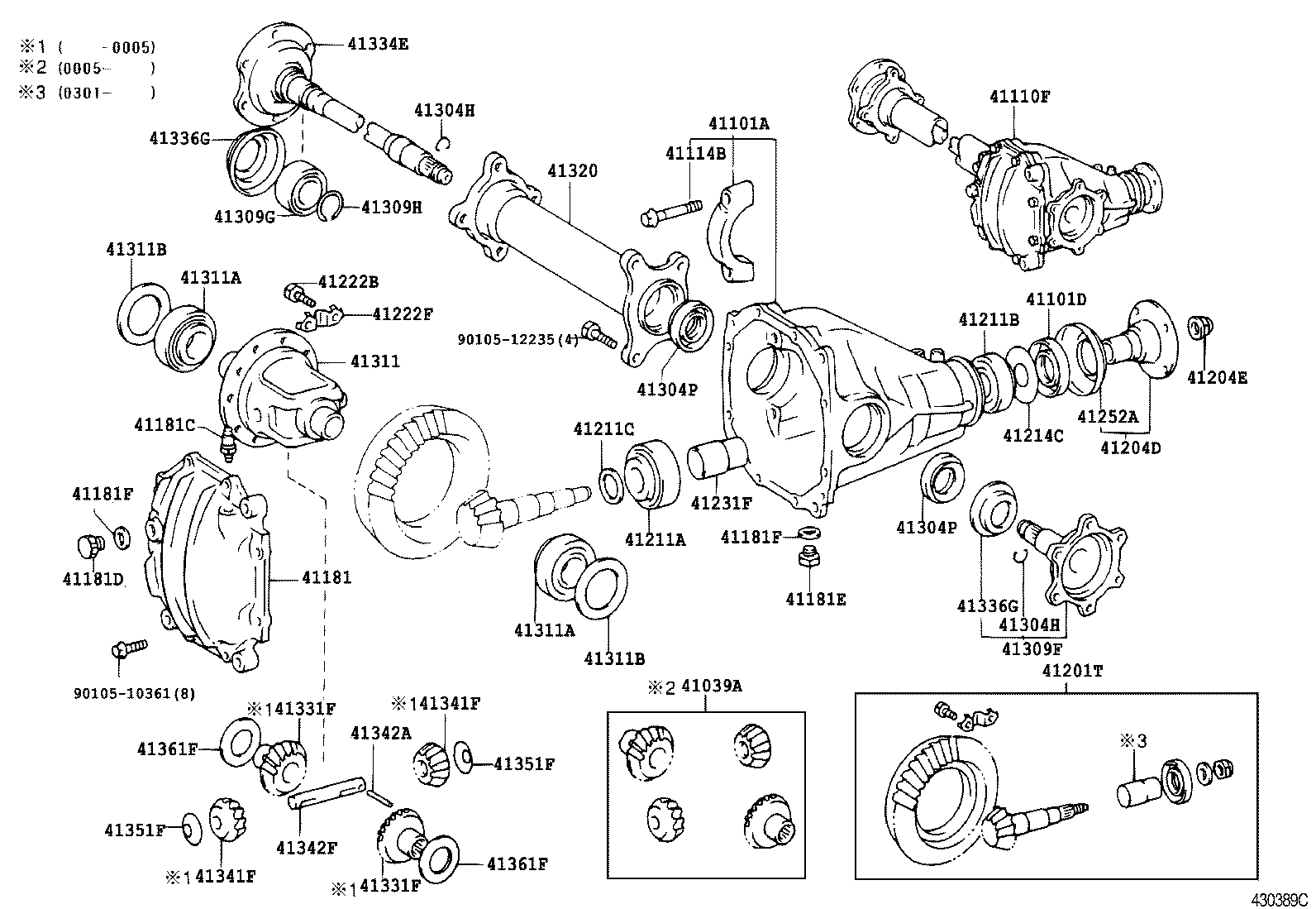 TOYOTA HIACE VAN COMUTERLH176LBRMRSX POWERTRAINCHASSIS FRONT AXLE