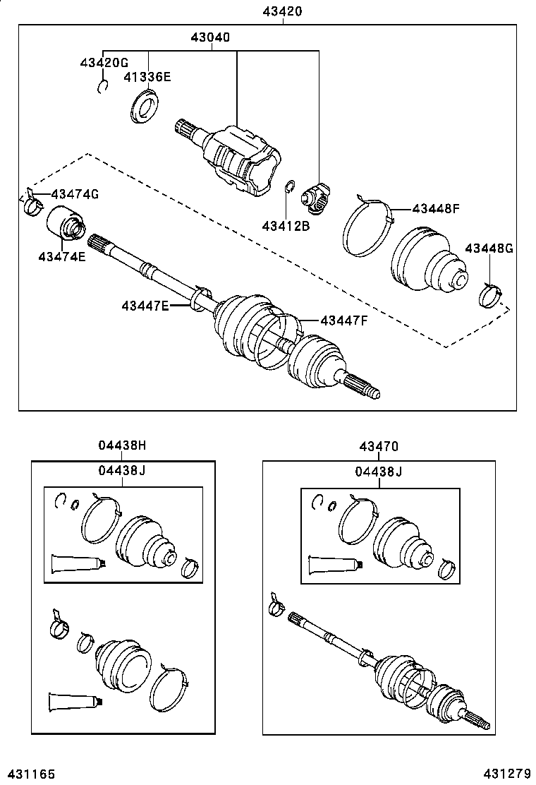 TOYOTA COROLLA VERSOZNR11LGRMDKW POWERTRAINCHASSIS FRONT DRIVE SHAFT Japan Parts EU