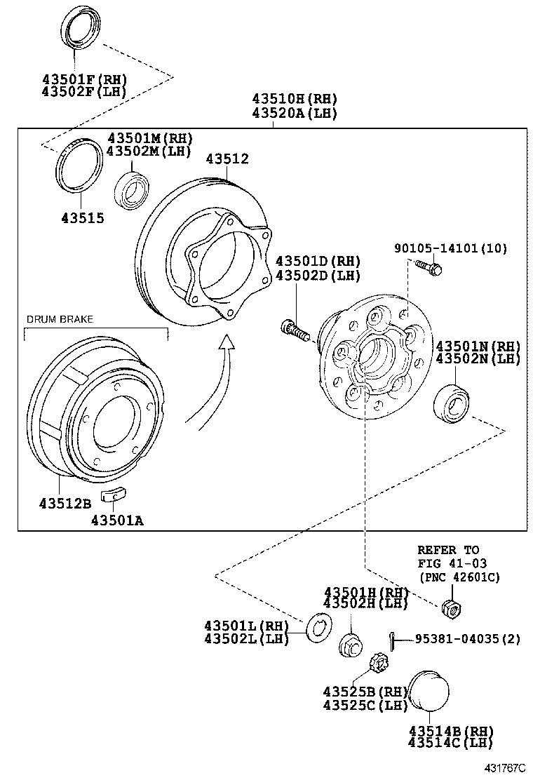  DYNA |  FRONT AXLE HUB