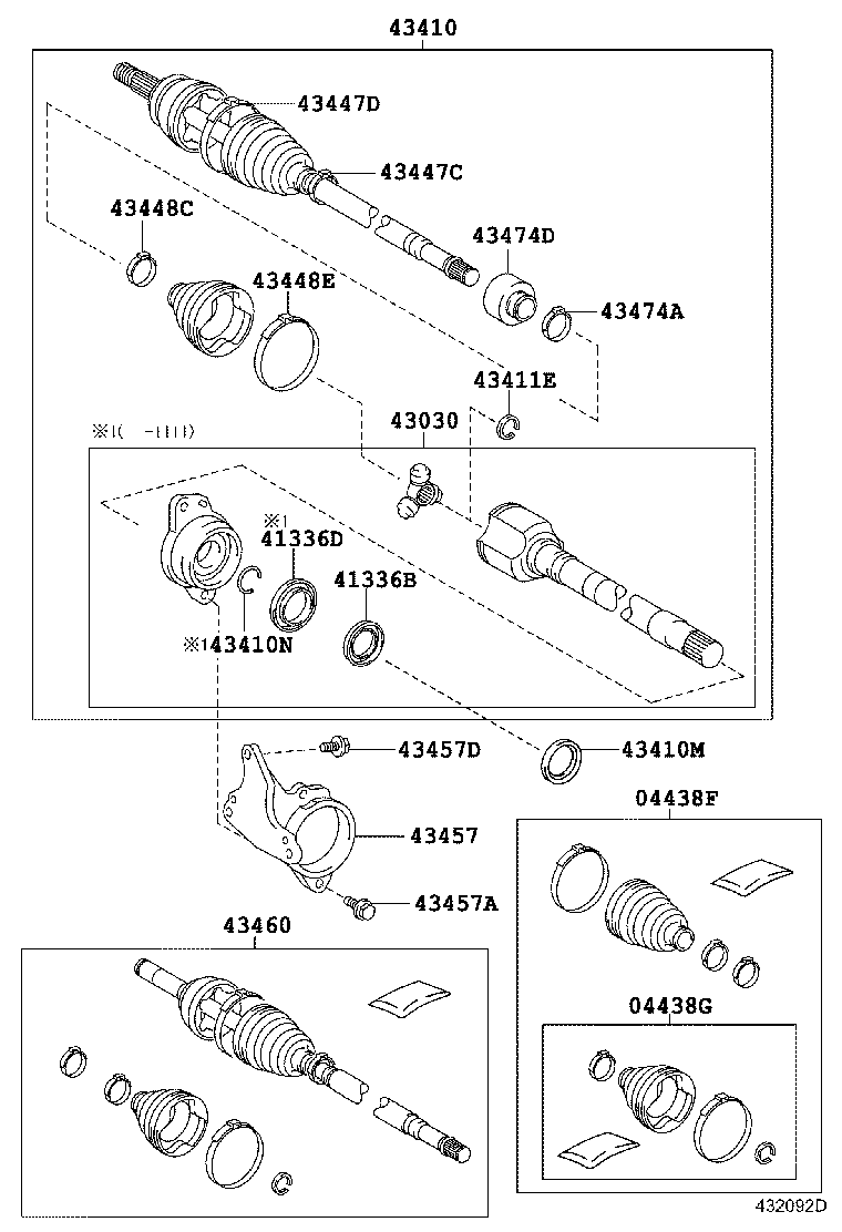  AVENSIS |  FRONT DRIVE SHAFT