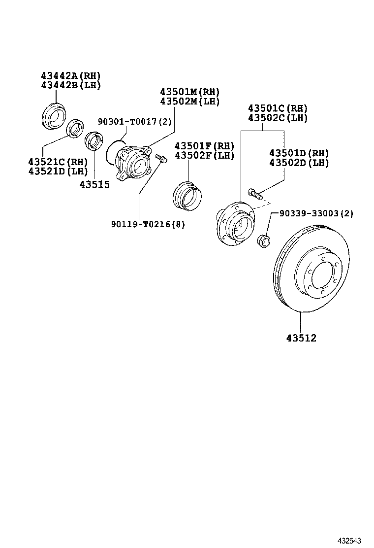  HILUX |  FRONT AXLE HUB