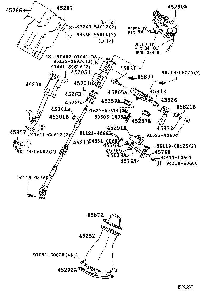  DYNA |  STEERING COLUMN SHAFT