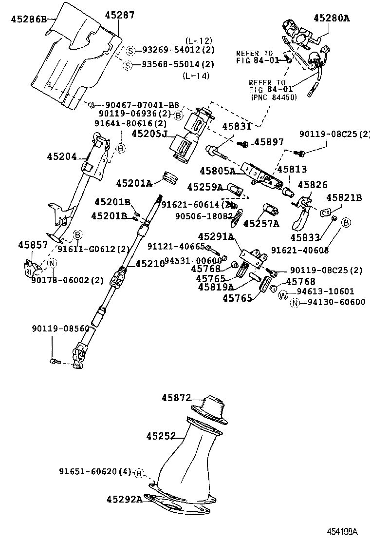  DYNA |  STEERING COLUMN SHAFT