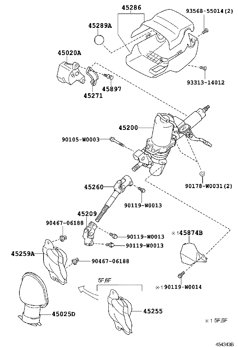  YARIS FRP |  STEERING COLUMN SHAFT