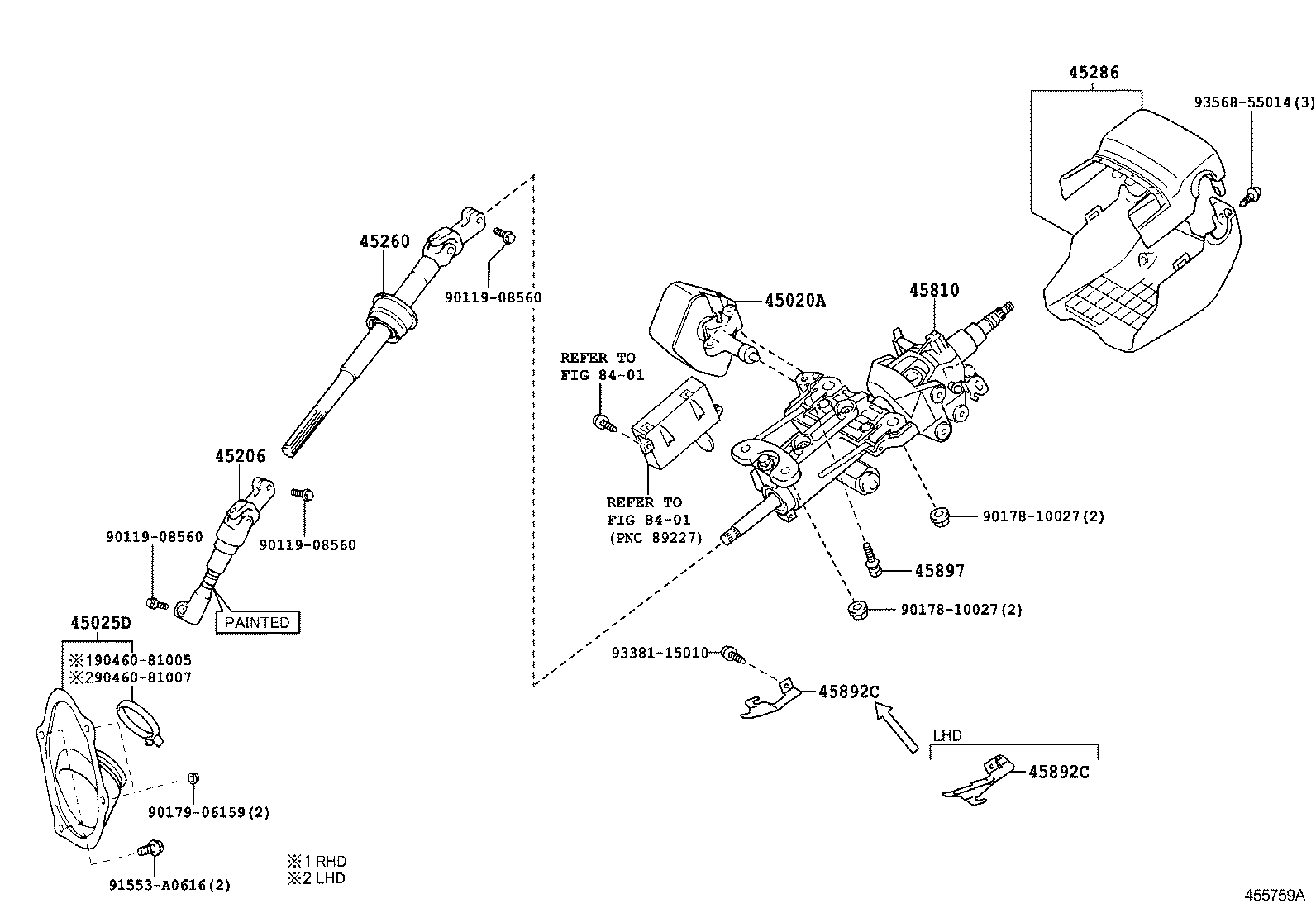  GS30 35 43 460 |  STEERING COLUMN SHAFT