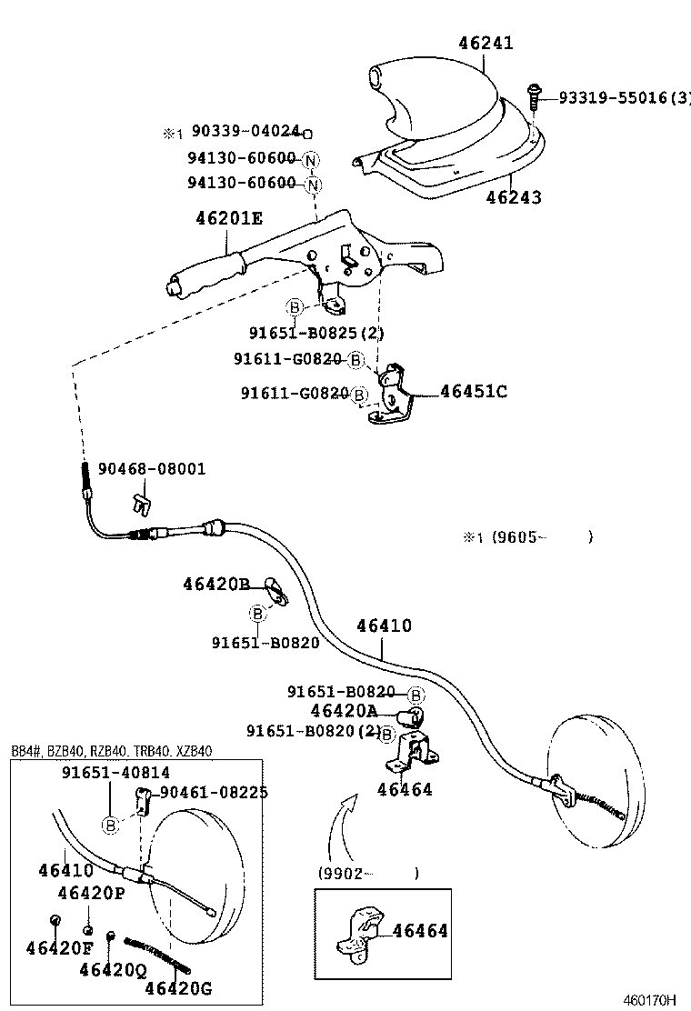  COASTER |  PARKING BRAKE CABLE