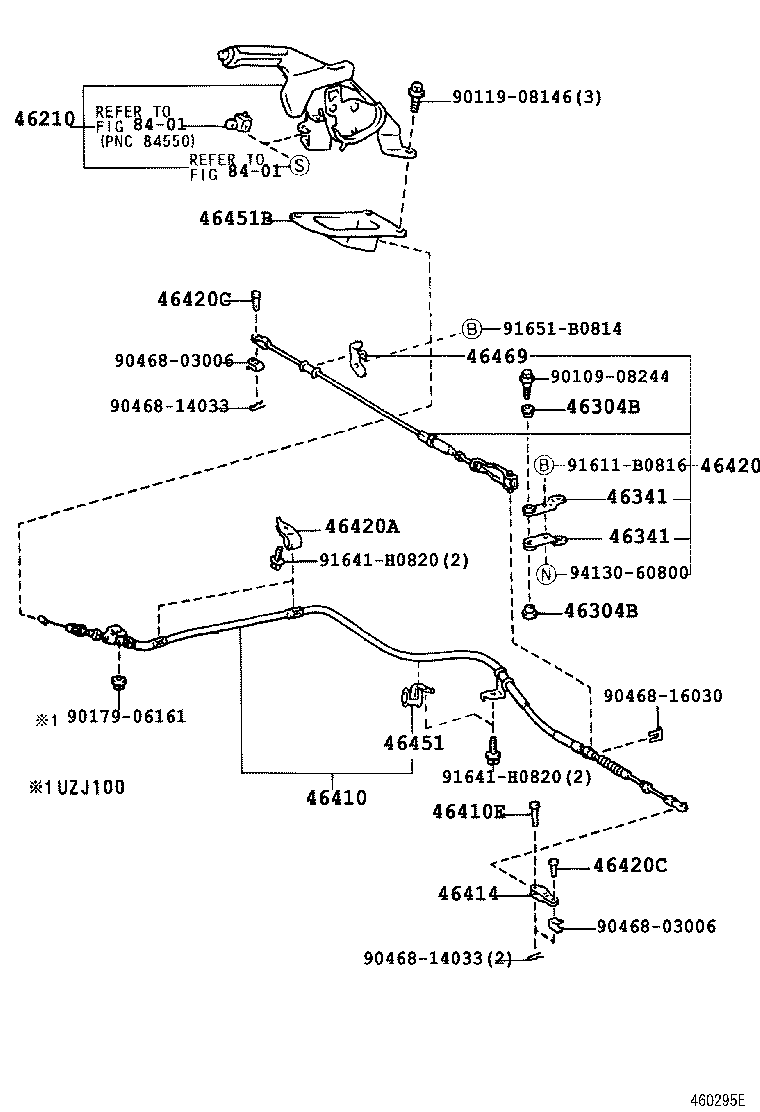  LAND CRUISER 100 |  PARKING BRAKE CABLE