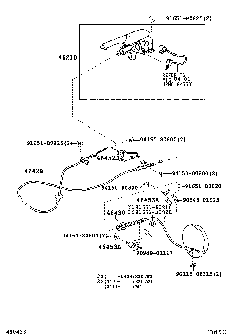  DYNA |  PARKING BRAKE CABLE