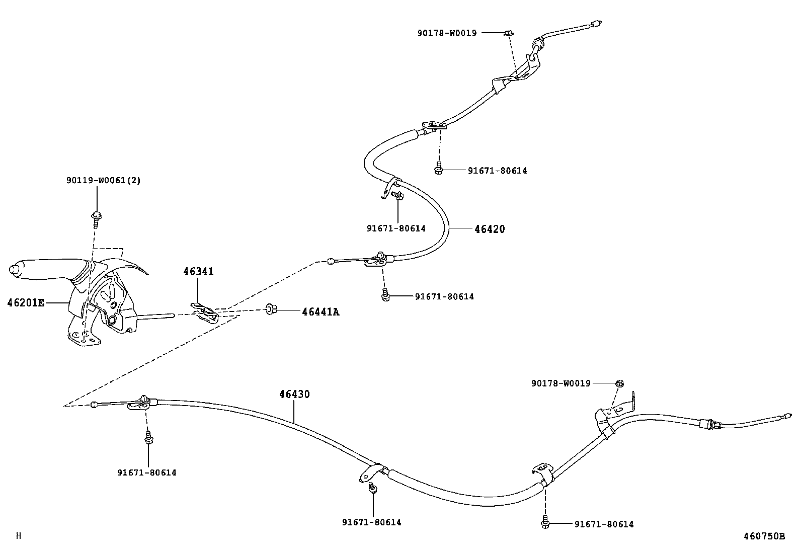  AYGO |  PARKING BRAKE CABLE