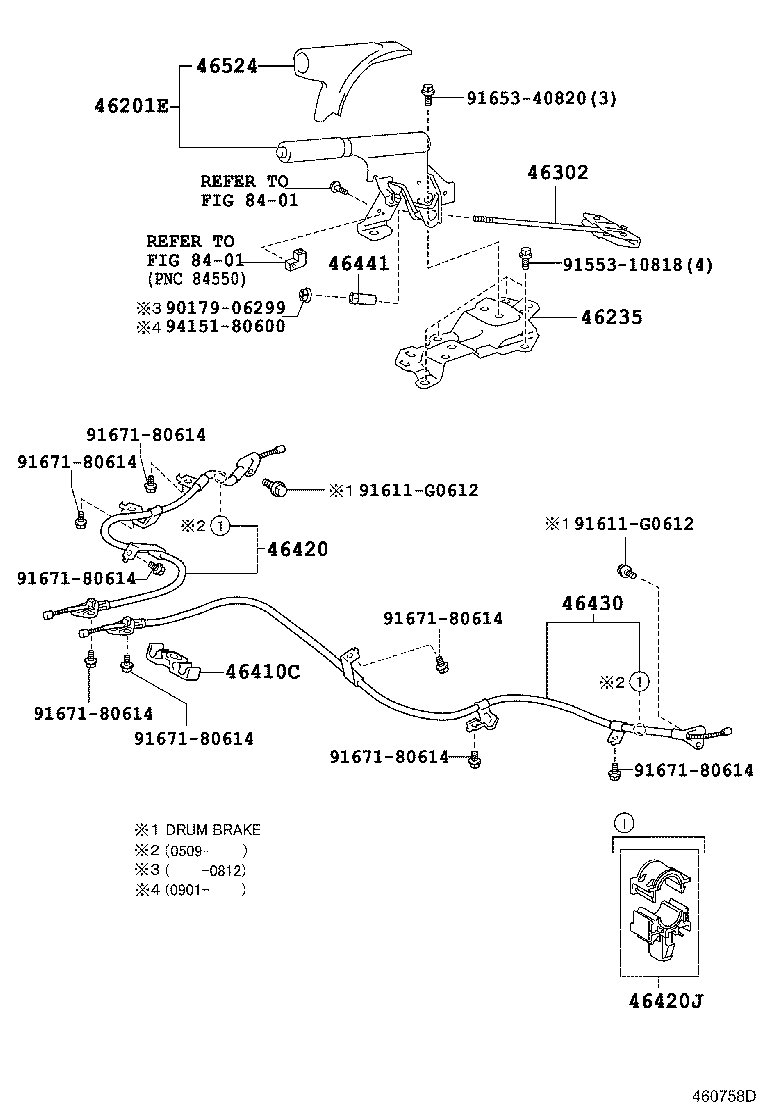  YARIS JPP |  PARKING BRAKE CABLE