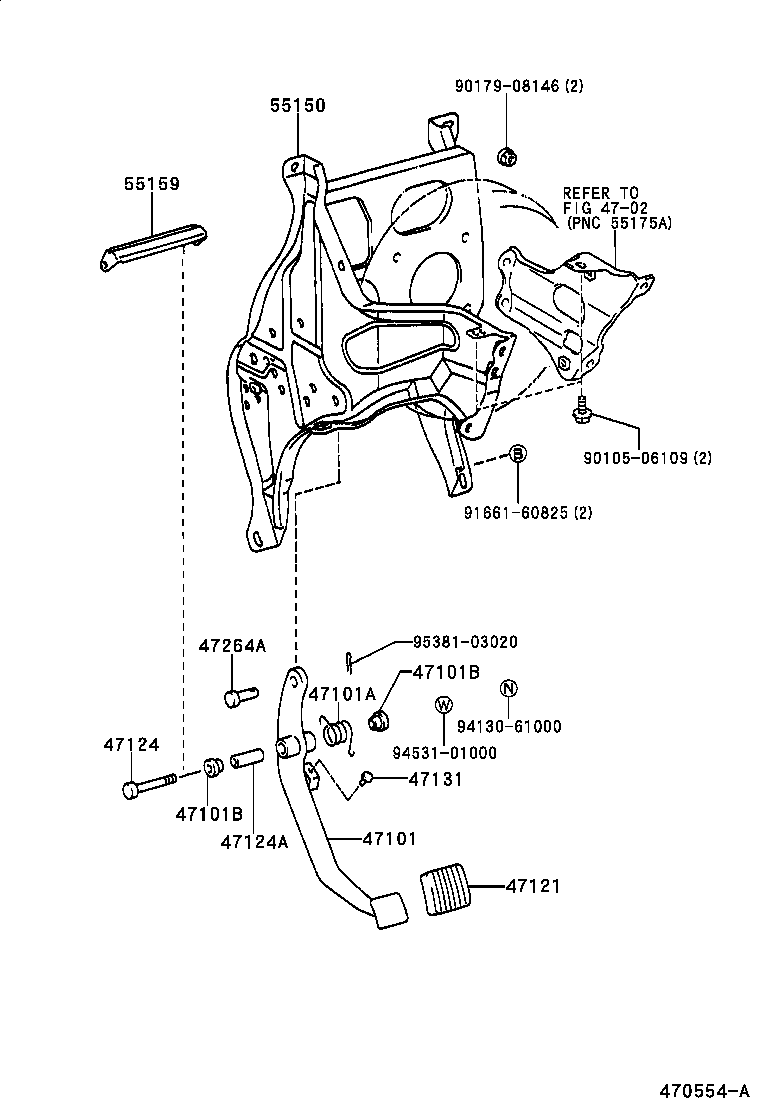  DYNA 150 |  BRAKE PEDAL BRACKET
