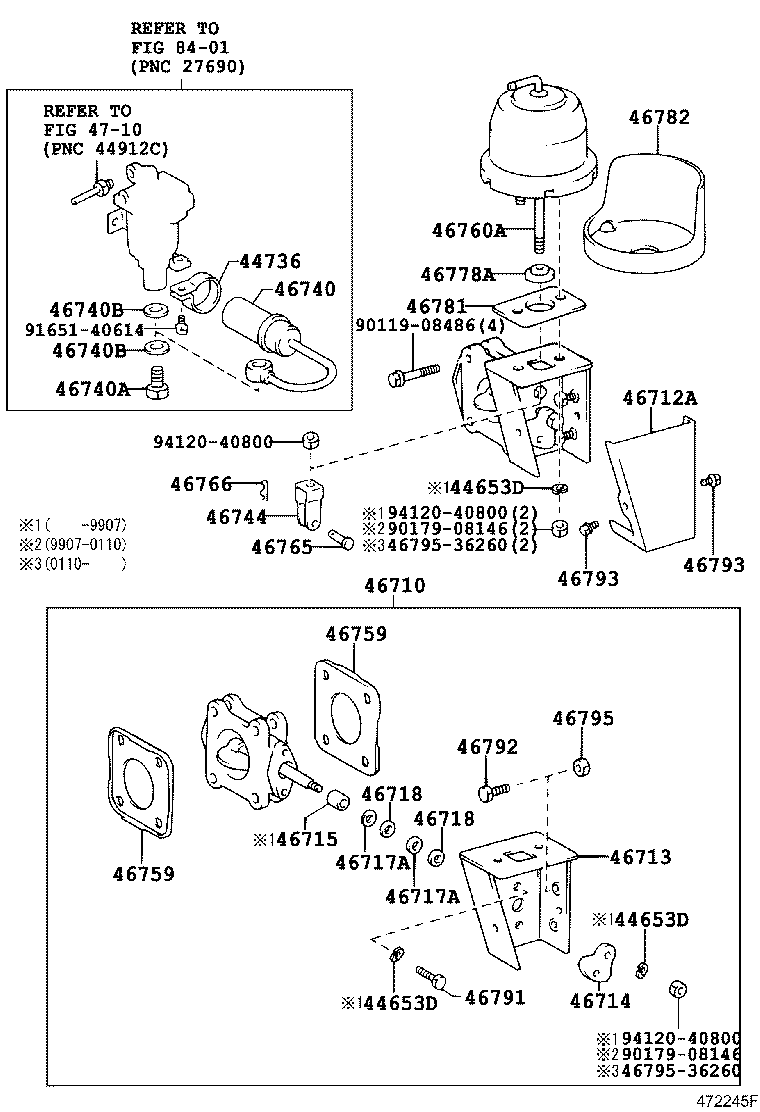 COASTER | EXHAUST BRAKE ASSEMBLY VACUUM CYLINDER