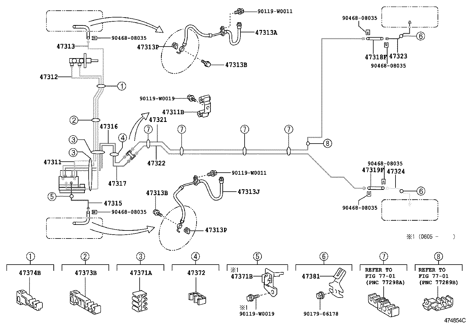  YARIS FRP |  BRAKE TUBE CLAMP