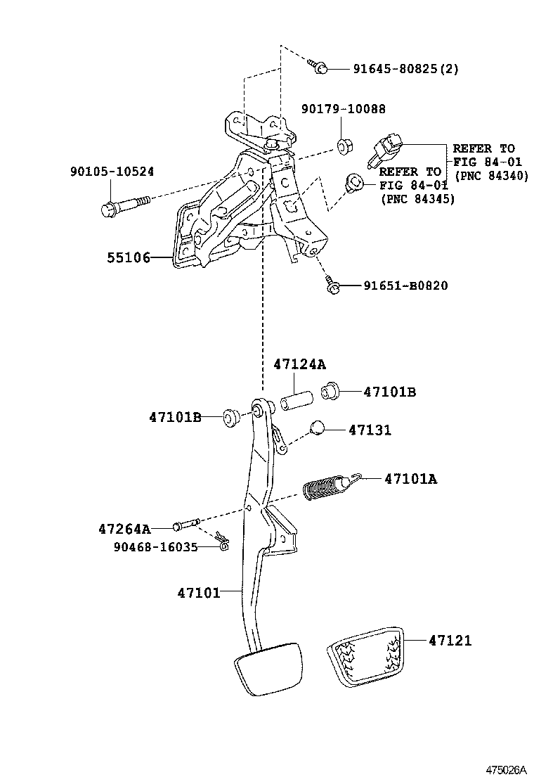  CAMRY |  BRAKE PEDAL BRACKET