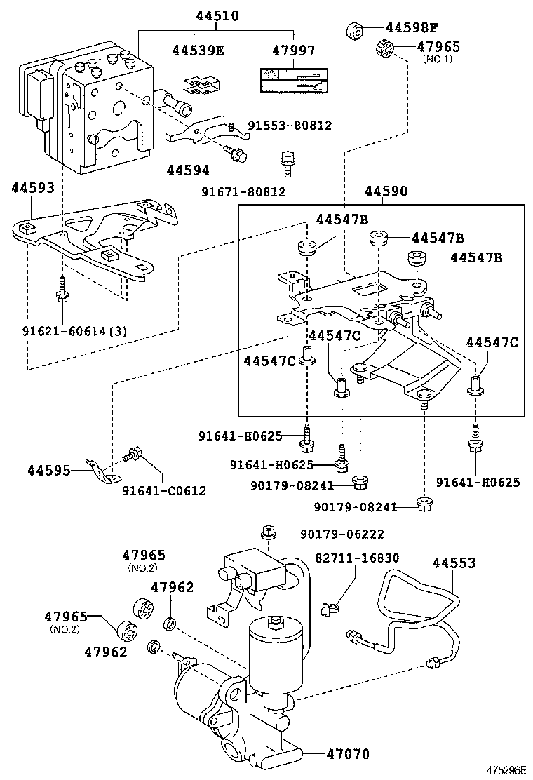  LS460 460L |  BRAKE TUBE CLAMP