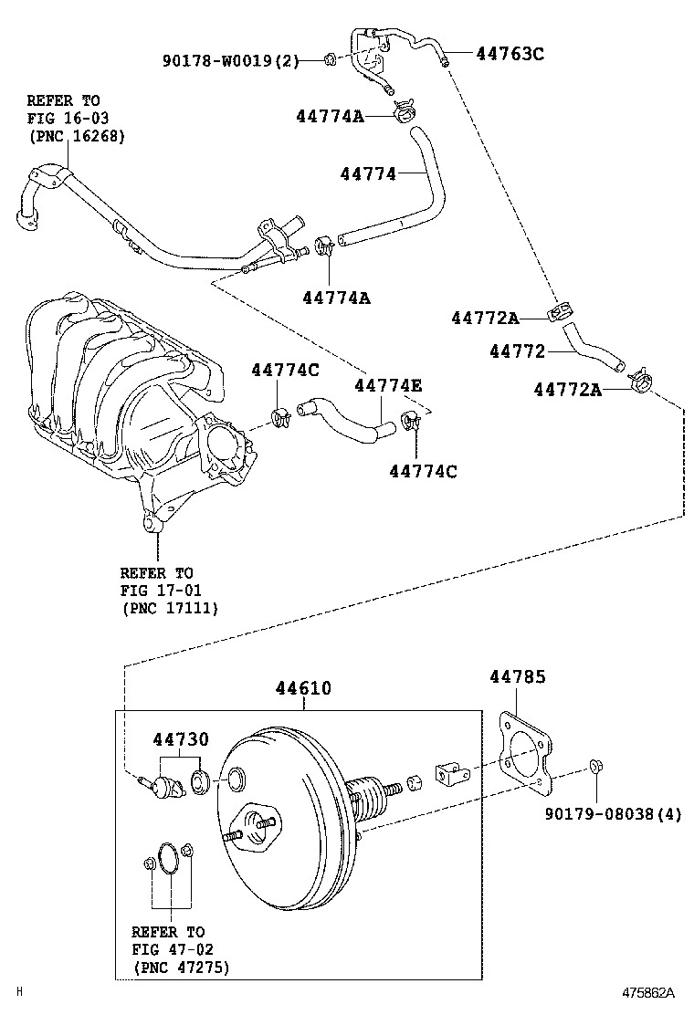  AURIS HYBRID UKP |  BRAKE BOOSTER VACUUM TUBE